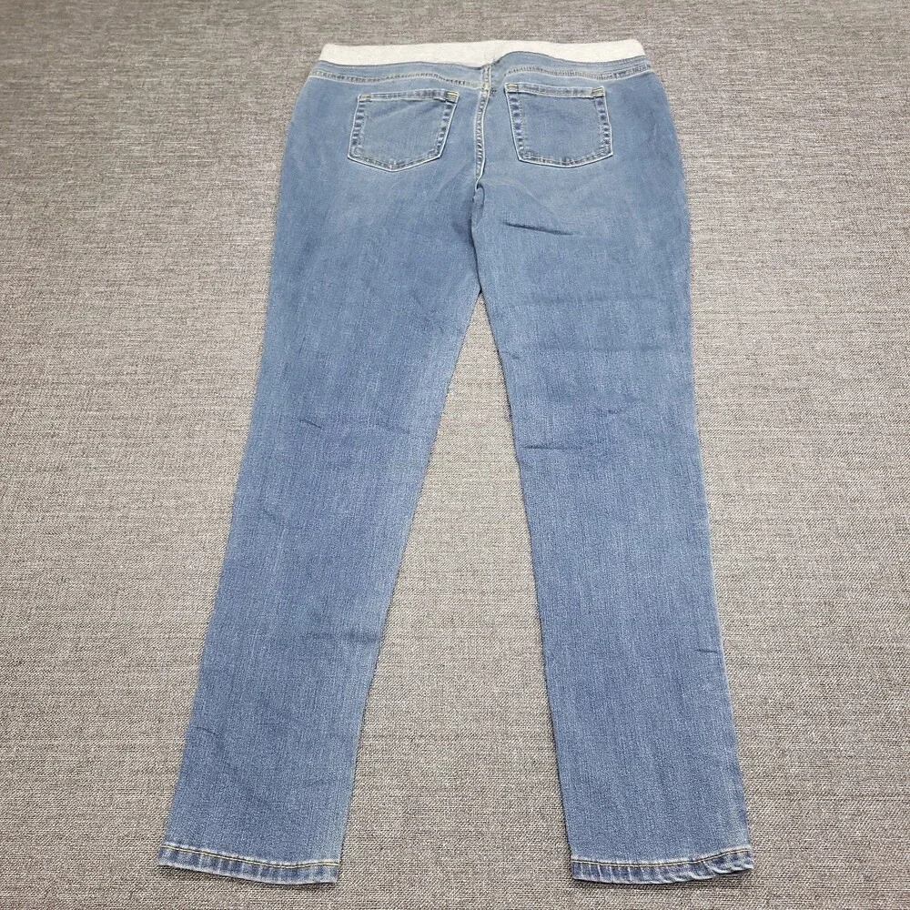 Girls Pull On Skinny Jeans - Cat & Jack Medium Wash Blue Size 18 Plus